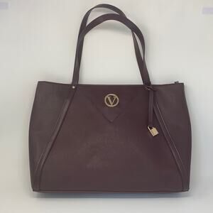 Joan Vass Marcella Brown Tote Bag